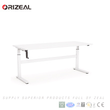 Manual ergonomics Adjustable Height Standing Computer Desk With Two lifting Column
